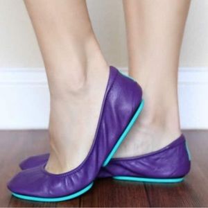 Tieks Lilac Purple Leather Slip On Foldable Ballet Flats Size 12